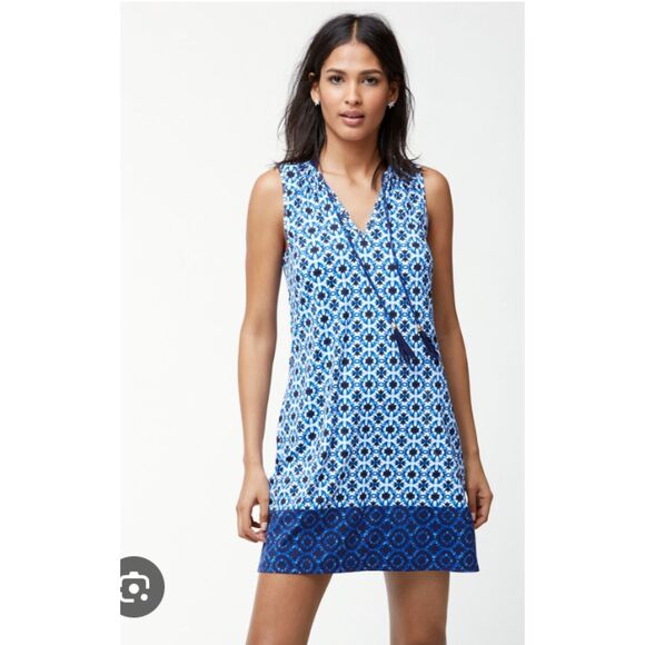 Tommy Bahama Shibori Splash Split-Neck Swim Dress Size XS - Picture 1 of 5